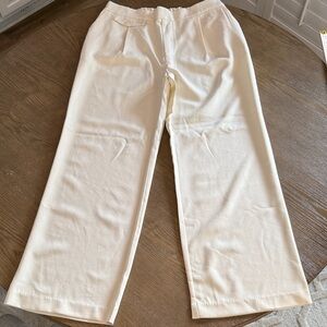 Wide Leg Women's Pants in Cream